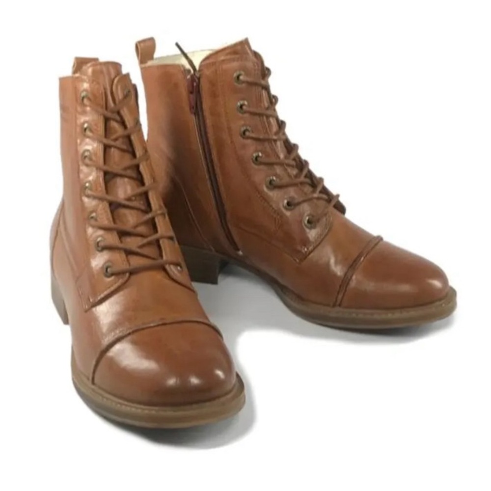 Ten Points Pandora Lace Up 39 Cognac Swedish Boots